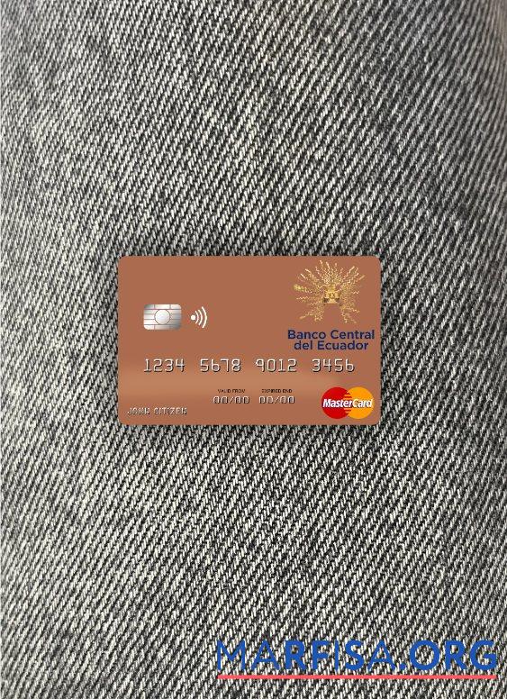 Downloadable Sao Tome and Principe Banco Ecuador mastercard photolook front example